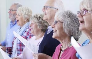 6 Elderly people singing