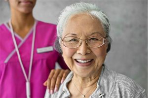 Portrait of a smiling senior woman.